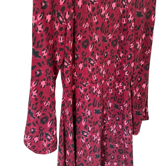 & Other Stories Red Animal Print Mini Dress - Picture 4 of 7